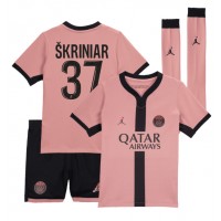 Maglia Calcio Paris Saint-Germain Milan Skriniar #37 Terza Divisa Bambino 2024-25 Manica Corta (+ pantaloncini)